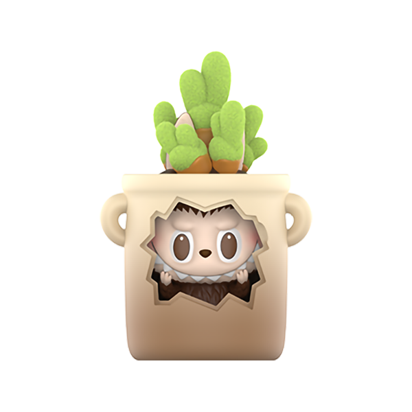 flower pot from the almost hidden series labubu from pop mart