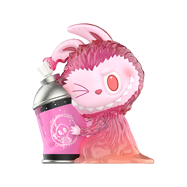 spray can from the almost hidden series labubu from pop mart