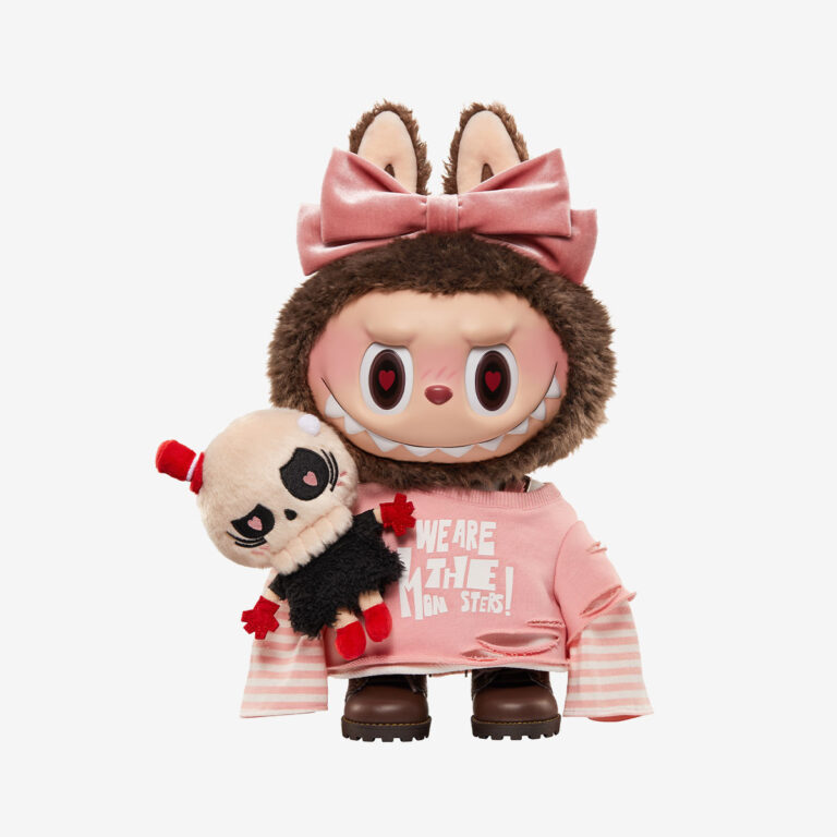 catch me if you like me pink labubu vinyl plush doll from pop mart