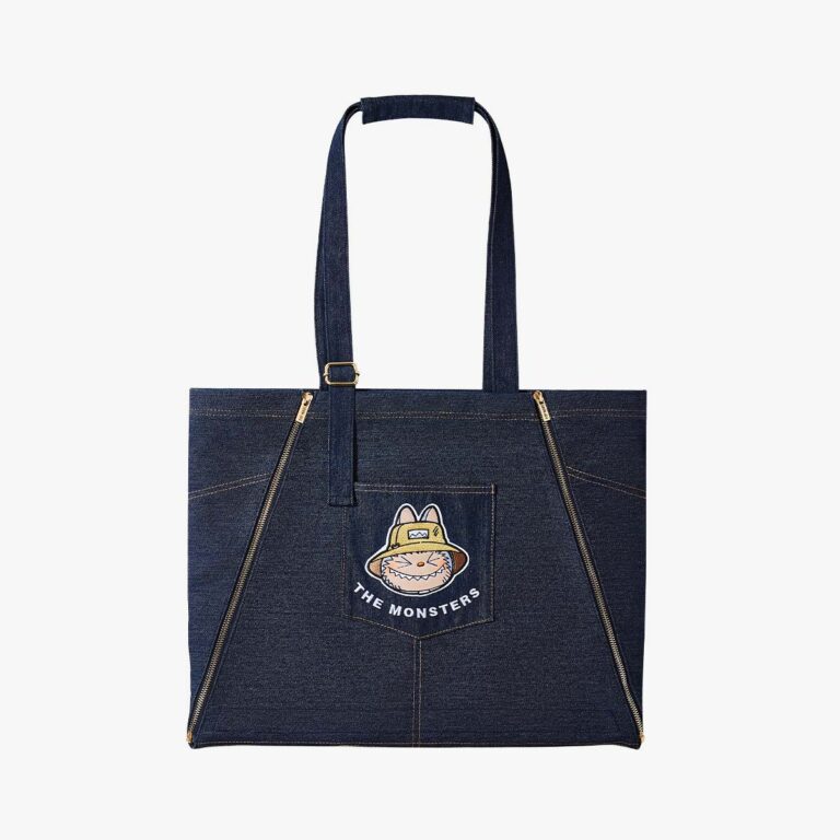Denim Apron Bag labubu fall in wild by pop mart
