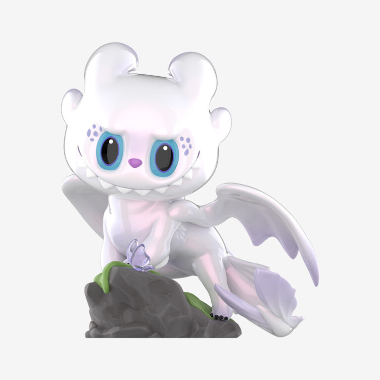 the monsters How to Train Your Dragon secret light fury labubu from pop mart