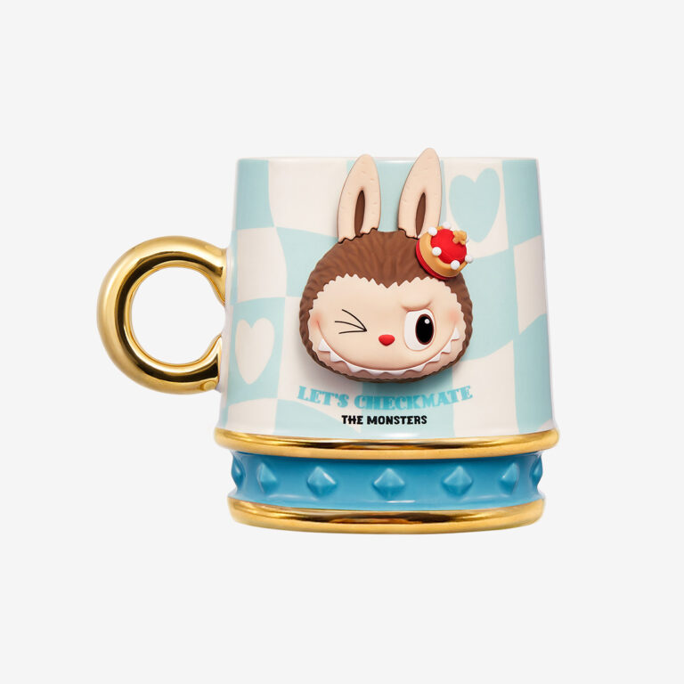 let's checkmate mug blue labubu mug by pop mart