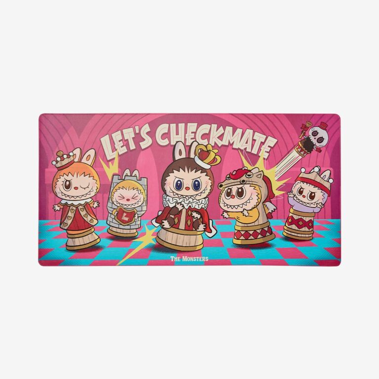 computer desk mat labubu let's checkmate series from pop mart