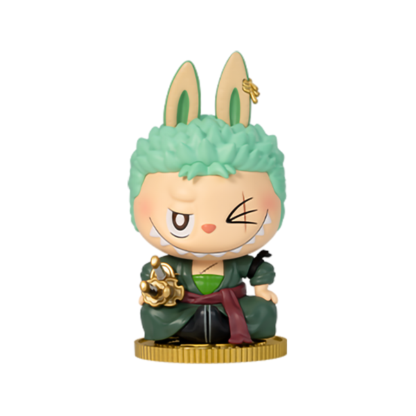 roronoa zoro labubu one piece series figure by pop mart