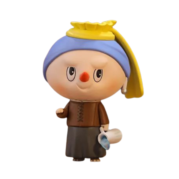 girl with a pearl earring from the monsters art series by pop mart